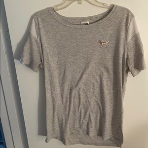 Lg PINK VS blouse grey and rose gold sequins